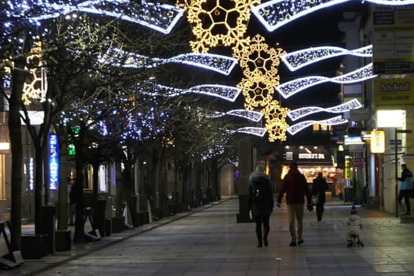 Vianočné osvetlenie v Žiline