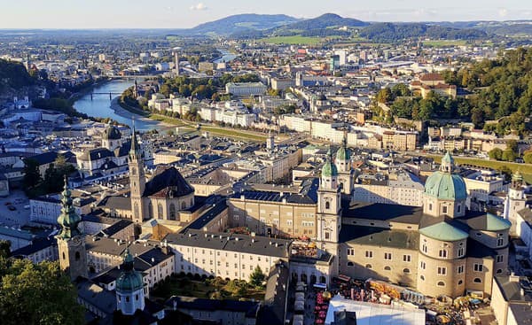 Pohľad na Salzburg z