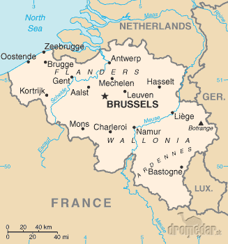 Belgicko, mapa