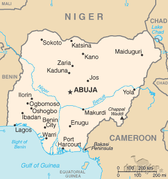 Nigéria,mapa