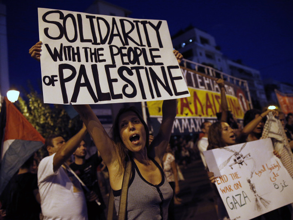 Protesty proti vojenským operáciám Izraela v Gaze
