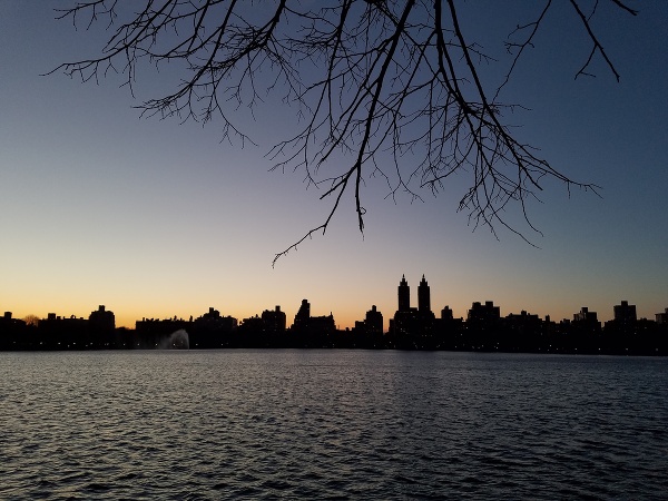 Západ slnka v New Yorku