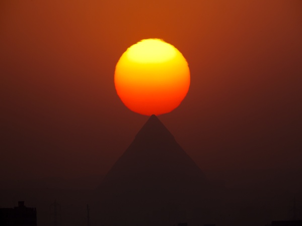 Čarovný západ slnka v Egypte