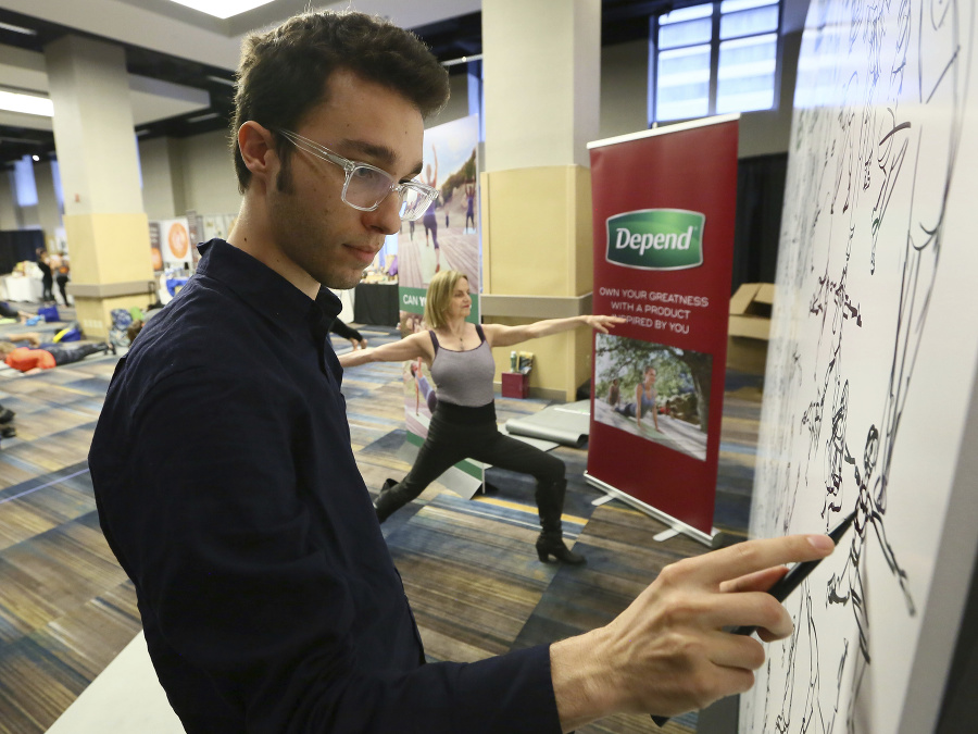 Mladý ilustrátor z New Yorku našiel inšpiráciu pri jóge