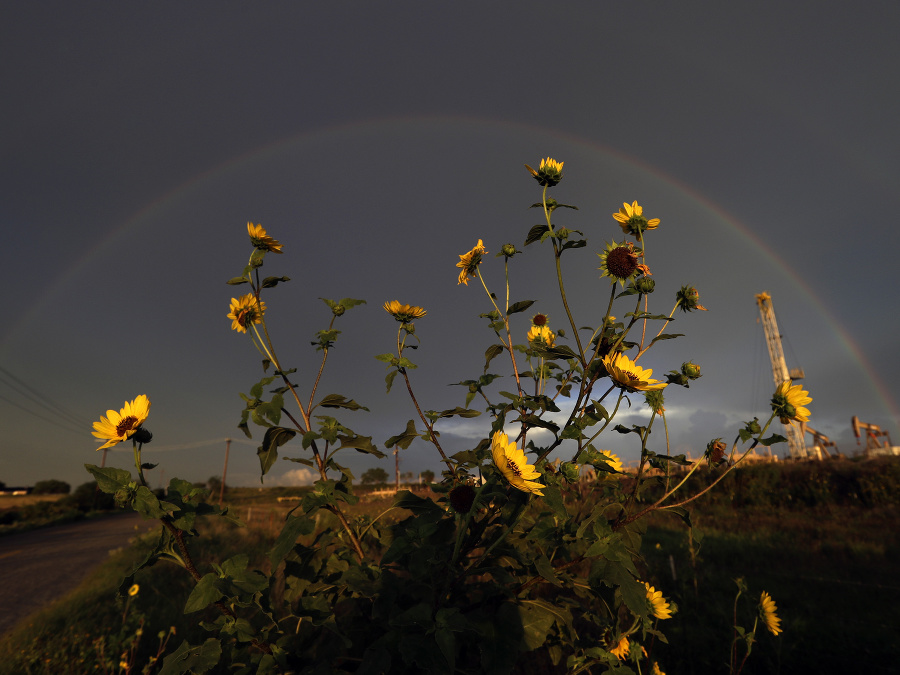 Dúha po búrke v Texase