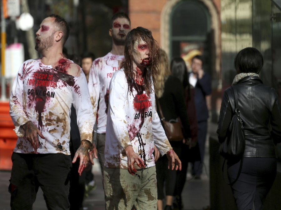 Zombie protest