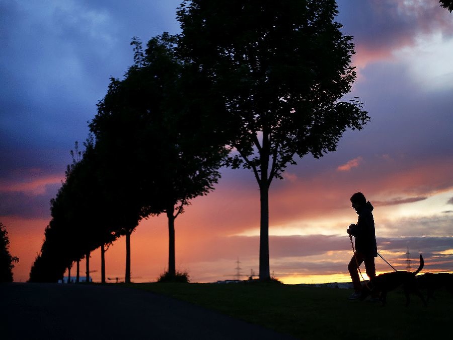 Prechádzka pod zapadajúcim slnkom