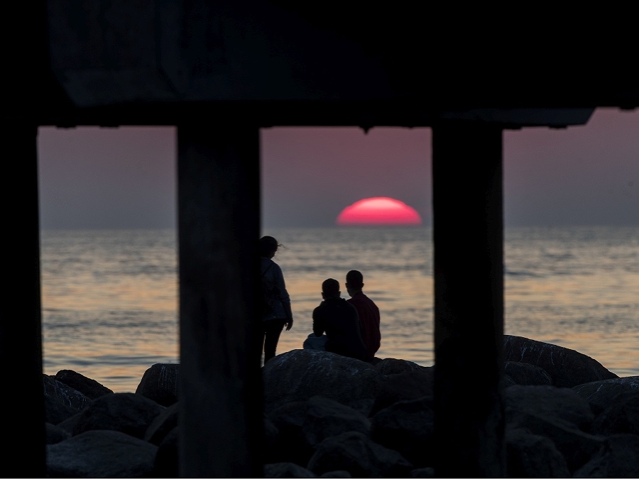 Romantický západ slnka