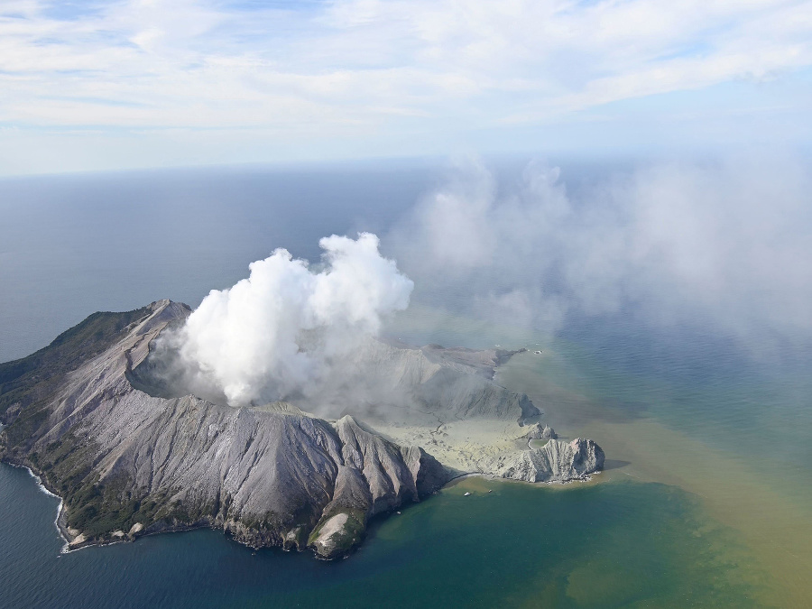 Erupcia sopky na Novom Zélande