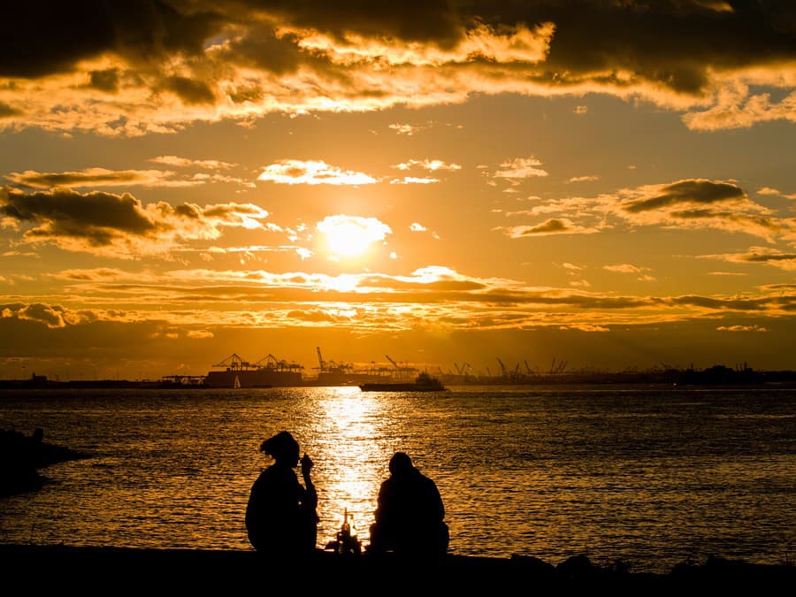 Romantický západ slnka