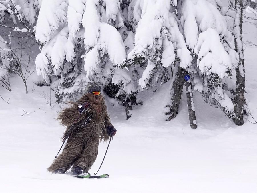 Nezvyčajný lyžiar