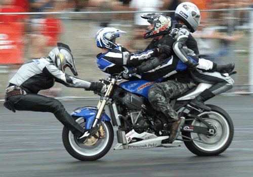 Vystúpenie kaskadérov