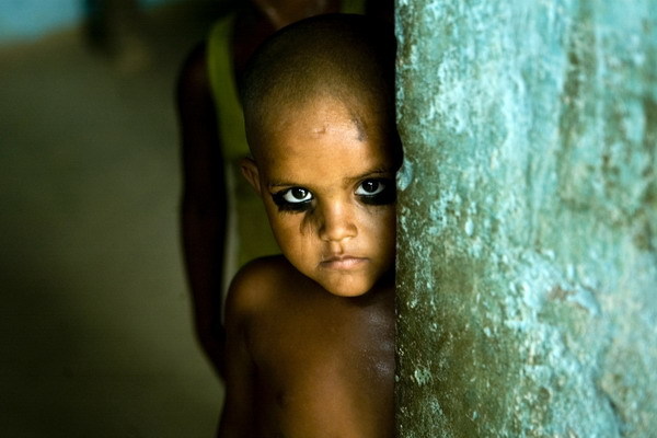 Chlapec s tradičným pomaľovaním