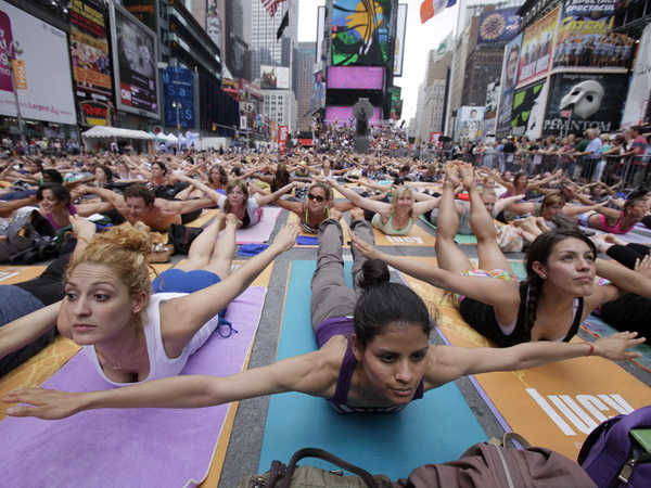 Jóga na Times Square