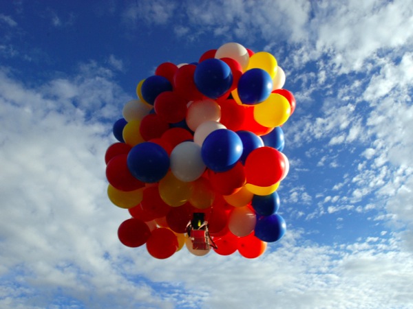 Stolička s balónikmi