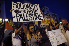 Protesty proti vojenským operáciám Izraela v Gaze