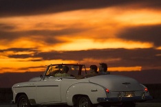 Západ slnka nad Havanou