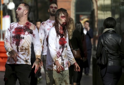 Zombie protest