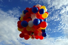 Stolička s balónikmi