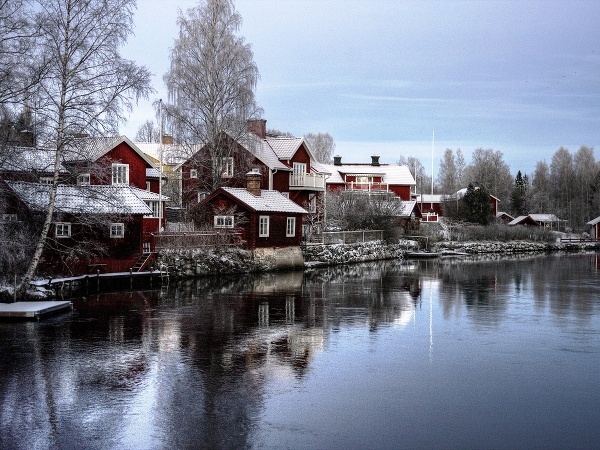 Mestečko Sundborn vo Švédsku