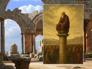 Prvý pustovník na stĺpe: Šimon Stylita prežil život 16 metrov nad zemou