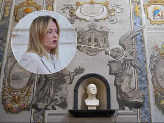 Škandál: Vo výzdobe rímskej baziliky sa objavil anjel s tvárou premiérky Meloniovej