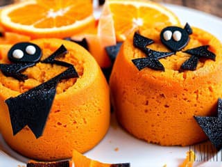 Tekvicové cupcaky na Halloween s dekoráciami čiernych netopierov: Strašidelné aj vtipné a chutné zároveň