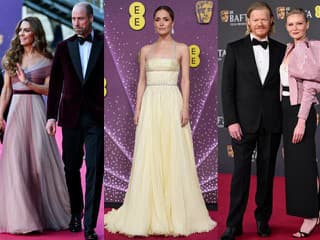 Róby z BAFTA 2026: Kate Middleton po boku Williama po troch rokoch na verejnosti zažiarila a zatienila ostatné dámy