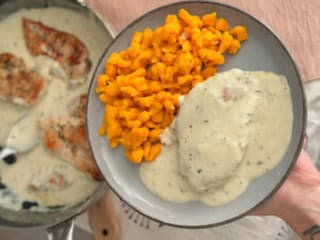 Netradičné tekvicové halušky a steak v syrovej omáčke