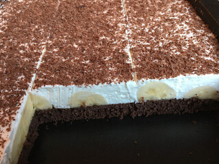 Banánový krémový dezert s mascarpone krémom