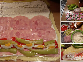 Plnená syrová roláda