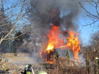 Požiar chatky v bratislavskom Lamači: Hasiči zasahovali, jedna osoba sa zranila