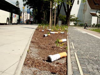 Vo voľne pohodenom odpade dominujú cigaretové ohorky