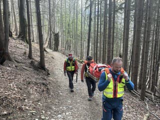 Turistka vo Vrátnej doline sa pošmykla na ľade a poranila si členok: Zasahovali horskí záchranári