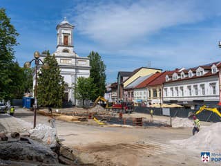 Obnova Námestia sv. Egídia v Poprade mešká, rozhodujúca je dodávka kameňa a rozšírenie prác