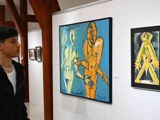 V Leviciach otvorili výstavu Jozefa Kanyuka: 80 obrazov k jeho 80. narodeninám