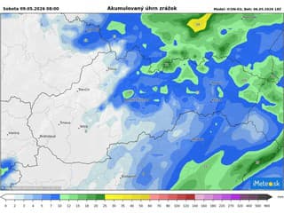 Na Slovensko prichádza studený front: Konečne zaprší, udrú aj búrky (mapa dažďa)