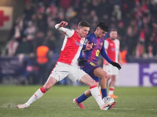 Hrdinský výkon Slavie! Barcelona trpela v mrazivej Prahe, Lewandowski si dal vlastný gól