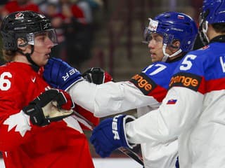 VIDEO Slováci sa po tretine takmer pobili s Kanaďanmi: Rozhodca nemal žiadne zľutovanie