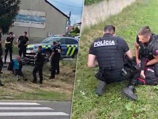 VIDEO: Dramatická naháňačka pri Senci. Motorkára obkľúčilo niekoľko policajných áut