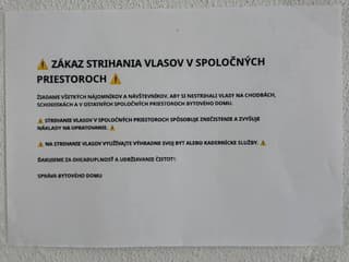 Zákaz strihania vlasov. Košická bytovka rieši poriadne netradičný problém