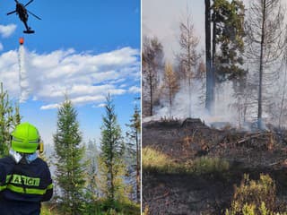 FOTO a VIDEO: Požiar vo Vysokých Tatrách sa nedarí dostať pod kontrolu. Nasadili aj Black Hawk