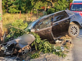 FOTO: Tragické ráno neďaleko Dunajskej Stredy. Mladý vodič bol opitý a pod vplyvom drog, jeho spolujazdec umrel