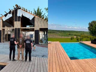 FOTO: Veľký škandál na Ukrajine. Namiesto plnenia bojových úloh stavalo 83 vojakov majorovi vilu s bazénom