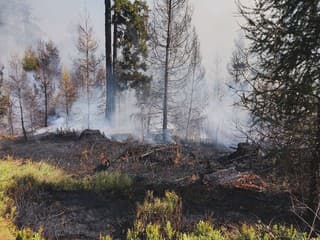 FOTO a VIDEO: Požiar vo Vysokých Tatrách sa nedarí dostať pod kontrolu. Nasadili aj Black Hawk