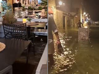 VIDEO: Chorvátske pobrežie zasiahlo meteocunami. Morská voda sa valila centrom mesta, turisti panikárili