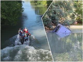 Vážna nehoda v hlavnom meste: Auto s vodičom sa zrútilo do Malého Dunaja! Z vody ho vyťahovali hasiči