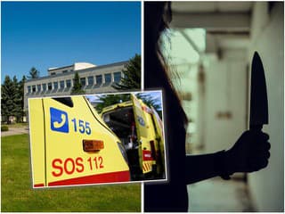 Súrodenecká KRVAVÁ dráma: Žena vraj vytiahla na brata NÔŽ! Boj o život v nemocnici, sestru strážia policajti!