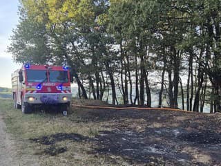 AKTUÁLNE Masívny požiar lesa pri Trstíne: Hasičom komplikuje boj s plameňmi silný vietor,  na miesto smeruje vrtuľník