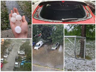 KATASTROFA po búrkach: Desivé VIDEÁ, krúpy ničili autá, zaplavené ulice! Dve mestá vyhlásili MIMORIADNU situáciu